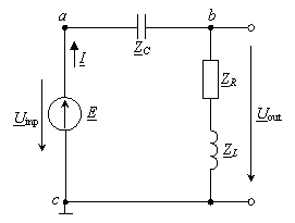 Цепь с емкостным сопротивлением схема